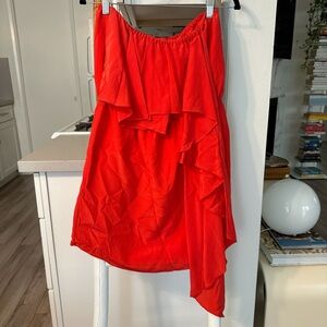 Mini Red Silk Dress